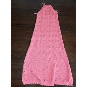 open lace back dress Lurex Crochet Sweater main image 1